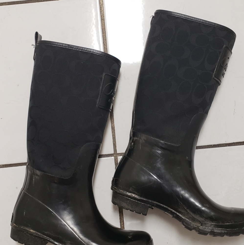 Coach logo rubber boots - Picture 3 of 7
